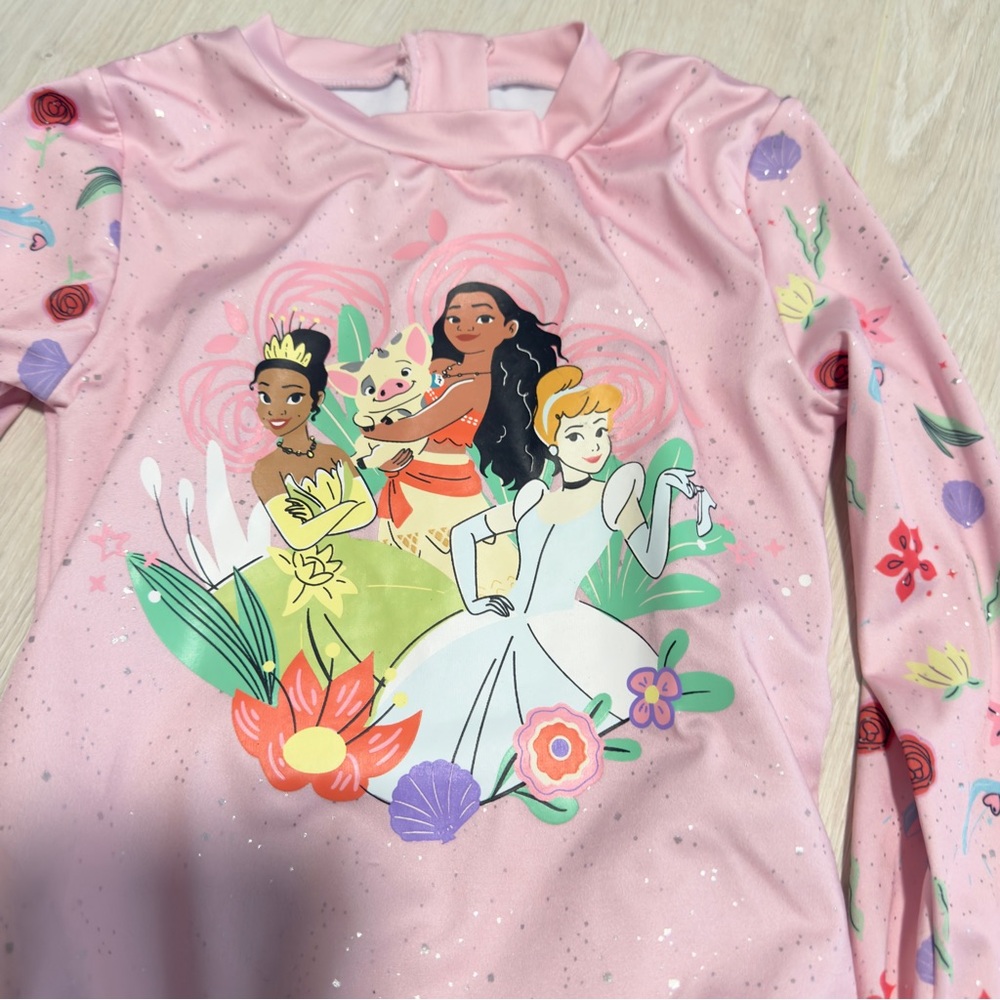 Disney Princess Pink Kids Swim One Piece